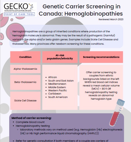 CarrierScreeningHemoglobinopathies